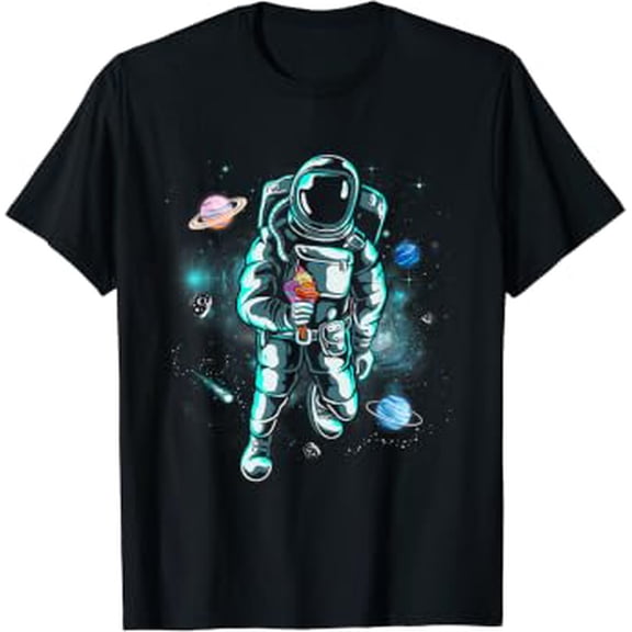 Space Day Ice Cream Astronaut Outer Space Shirt For Kids T-Shirt