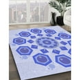 thumbnail image 2 of Ahgly Company Indoor Round Patterned Heavenly Blue Area Rugs, 7' Round, 2 of 6