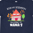 thumbnail image 4 of Inktastic Book my Reservation I'm Going To Nana's- House Boys or Girls Baby T-Shirt, 4 of 5
