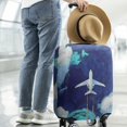 thumbnail image 3 of Blue Sky Aeroplane Travel Suitcase Cover - Washable Luggage Cover Elastic Anti-Scratch Suitcase Cover Fits 18-20in Luggage Cover, 3 of 6