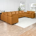 thumbnail image 6 of Naomi Home Elizabeth Modern DIY Collection-Color:Caramel,Fabric:Air Leather,Style:10 Piece Modular Sectional, 6 of 10