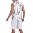 thumbnail image 2 of Xecao Lavender Flowers print basketball shirt for both men and women, a unisex basketball jersey perfect for theme parties-3X-Large, 2 of 6