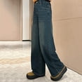 thumbnail image 5 of Eltusu Girls Jeans, Wide Leg Princess Elastic Waist Relaxed Fit Denim Pants Blue Size 5-6 T, 5 of 7