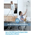 thumbnail image 6 of Homitt Electric Spin Scrubber Cordless Shower Scrubber, 3 Brush Heads & Extension Handle(25-42") Fast Charge 60min Runtime Cordless Bathtub Scrubber, Cordless Tile Scrubber for Bathroom - ABS, 6 of 12
