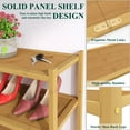 thumbnail image 3 of decorUhome 3 Tier Bamboo Shoe Rack , Shoe Shelf for Closet, Shoe Storage Organizer for Entryway, Natural, 26.7" x 11" x 18.3", 3 of 8