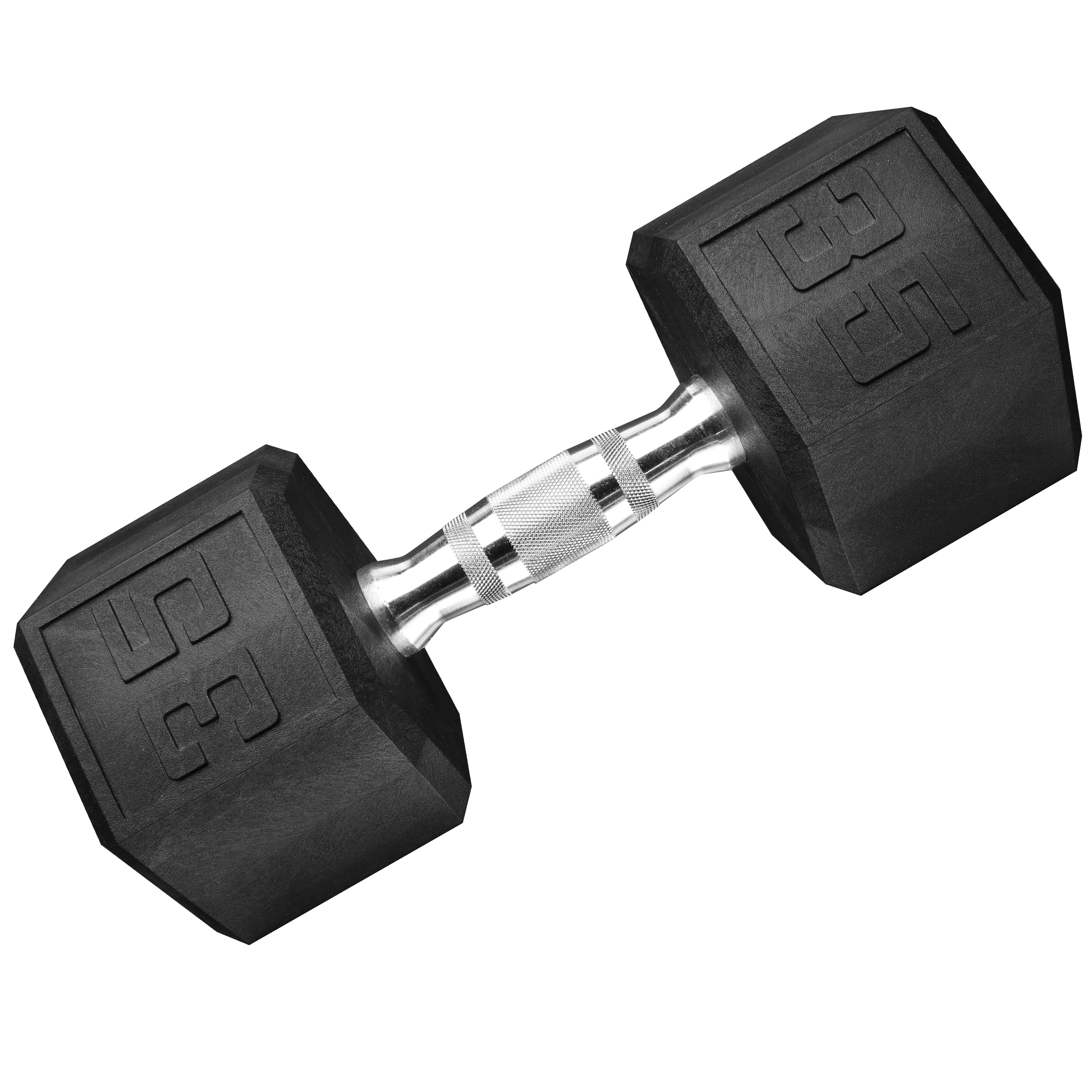 Athletic Works 35lb Hex Dumbbell, Single Weight, Black