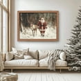 thumbnail image 2 of Christmas Wall Decor Printable Reindeer Canvas Art Prints Painting Santa And His Reindeer Picture Artwork Home Holiday Mantel Country Cottage Decoration No Frame, 2 of 7
