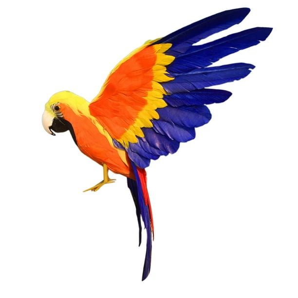Figura decorativa de simulación de loro, paisaje de plumas, pájaros falsos, animales para Estilo B
