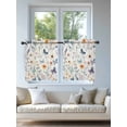 thumbnail image 4 of Botanical Flower Tier Curtains 36 Inch Length,Sheer Curtains for Bedroom Living Room Window Country Farm Butterfly Spring Plant Rod Pocket Drapes Kitchen Curtains Small Half Window 27.5"x36" 2 Panels, 4 of 6