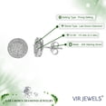 thumbnail image 3 of Vir Jewels 1/5 CTTW Lab Grown Diamond Composite Earrings in Sterling Silver With Push Backs For Women, 3 of 4