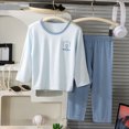 thumbnail image 2 of TOWED22 Baby Boy Pajamas Little Girls Pajamas Graphic Cotton 2 Piece Train Toddler Sleepwear Fall Winter Clothes Set 3 6 9 12 18 24 Months 2t 3t 4t 5t 6t 7t 8t 9t(Blue,7-8 Y), 2 of 5