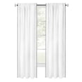 thumbnail image 4 of Achim Kendal Solid Rod Pocket Light Filtering Curtain Panel, White/Black, 52" x 63", 4 of 5