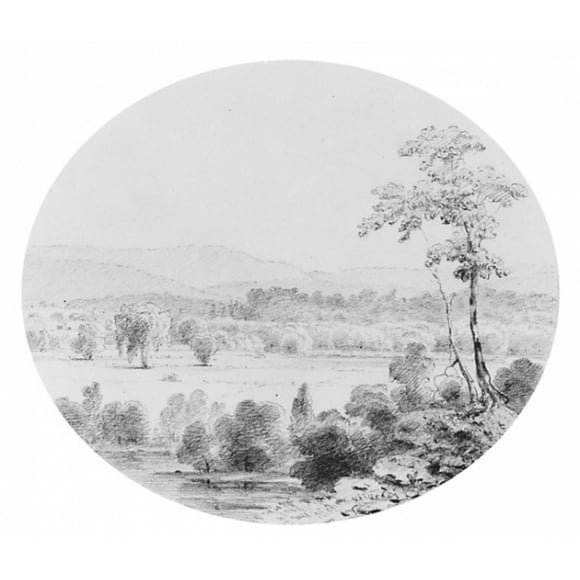 La Vallée du Wyoming 12en Face de la Plymouth (dans la vallée du wyoming) affiche imprimée par thomas addison richards (1820 121900) (18 x 24)