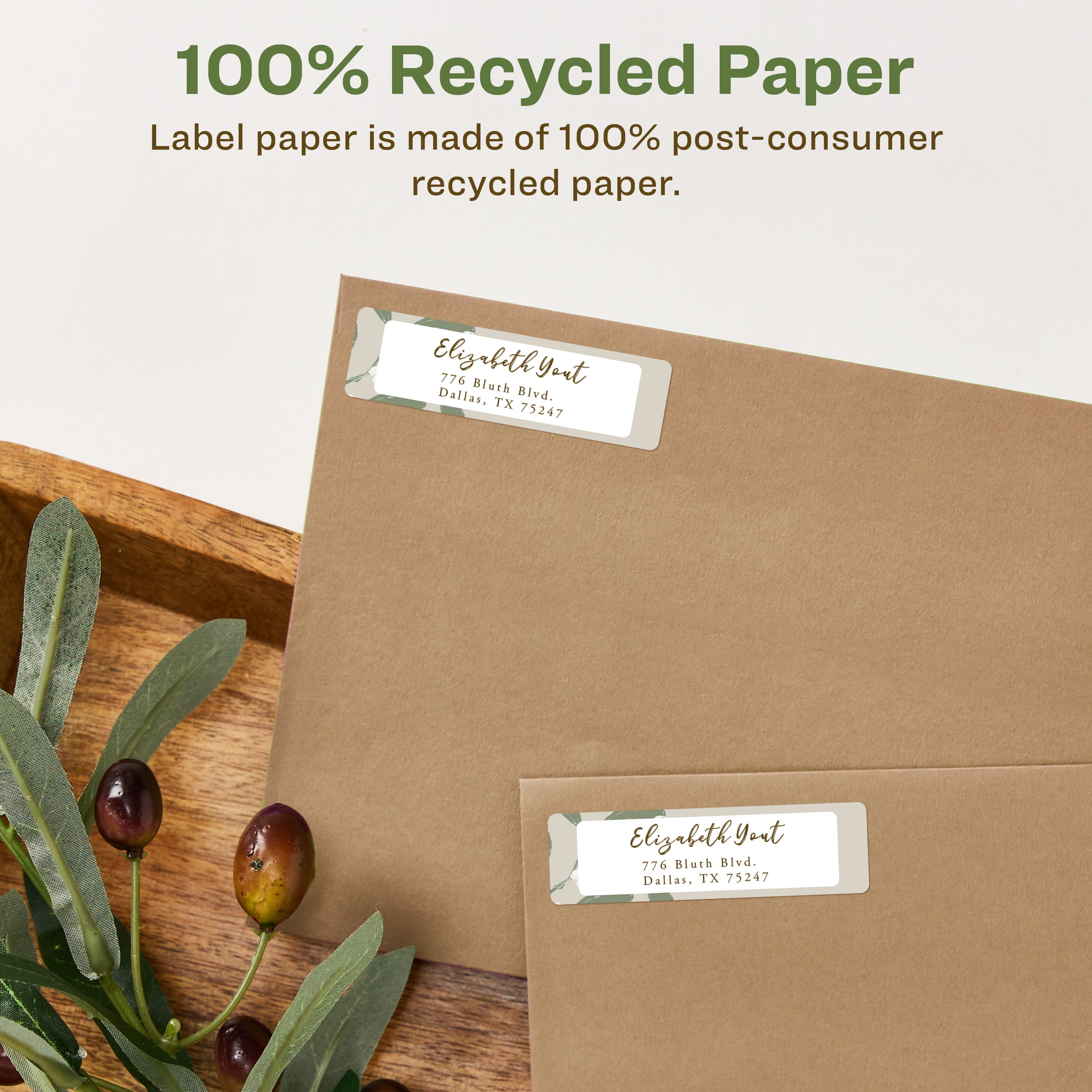 Avery EcoFriendly Address Labels, 1/2" x 1-3/4", 8,000ct (48467)