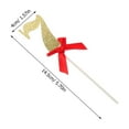 thumbnail image 2 of unbranded 10Ud Decoraciones Para Pasteles Con Números Dorados Y Moños Para Eventos, 2 of 7