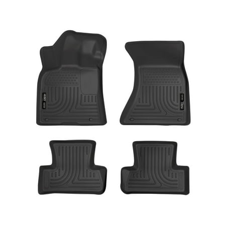 Husky Liners Weatherbeater Floor Mats | Fits 2009 - 2016 Audi Q5; 2014 Audi SQ5 | Front & 2nd Row, 4-pc Black - 96411
