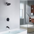 thumbnail image 2 of Sumerain Black Shower Faucet with Tub Spout,Tub and Shower Faucet Trim Kit with Rough in Valve,8 Inch Shower Head, Pressure Balance Cartridge, 2 of 10