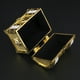 thumbnail image 2 of Joyero pequeño, cofre del tesoro, joyero de metal, joyero decorativo para anillos, collares y pendientes, 2 of 7