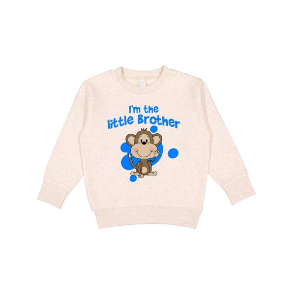 Inktastic I'm the Little Brother with Cute Monkey Toddler Sweatshirt
