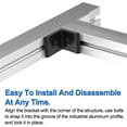 thumbnail image 4 of Uxcell 10Pcs Soporte de esquina interior de 2 agujeros, conector en L para perfil de extrusión de aluminio 1515A, 4 of 6