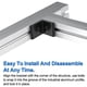 thumbnail image 4 of Uxcell 10Pcs Soporte de esquina interior de 4 agujeros, conector en L para perfil de extrusión de aluminio 3060 ranura T de 8.2mm con tuercas y tornillos para muebles, estructuras de enmarcado, negro, 4 of 6