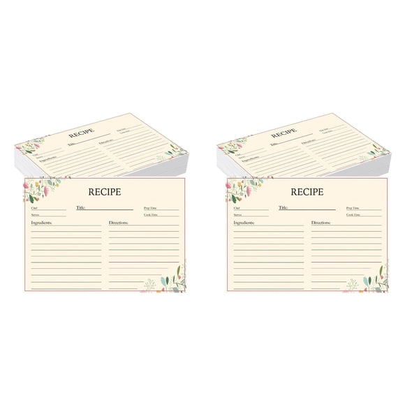 Recipe Card Stock 4x6 Inches 50 Sheets Blank Recipe Cards Blank Index CardsforRecipe Organization Cooking Kitchen Notes And Meal Tracking, 100 Pack Recipe Cards, Blank Cooking Index Cards