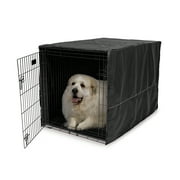 Angle View: MidWest 48" Black Polyester Dog Crate Cover