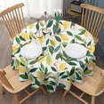 thumbnail image 2 of Cute Lemon Yellow Fruit Round Table Cloth,Wrinkle Resistant Table Cover with Polyester,Waterproof Reusable Tableclothes for Weeding Birthday Tea Party Decorations (Round,60x60inch), 2 of 6