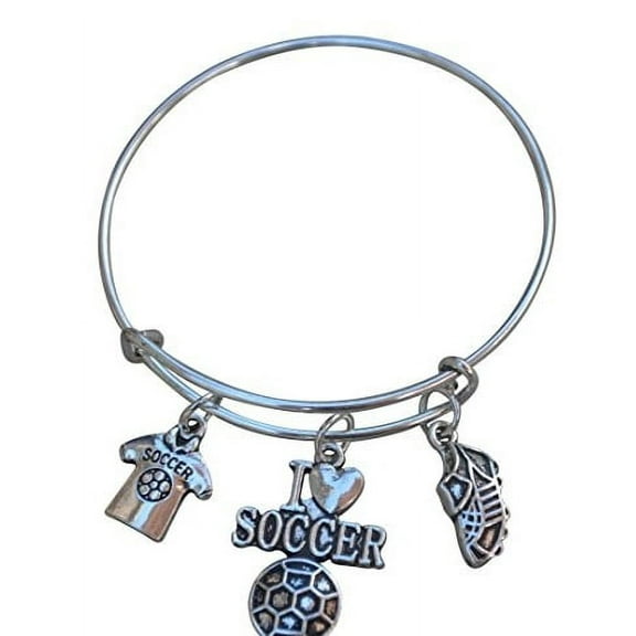 Soccer Bangle Bracelet -