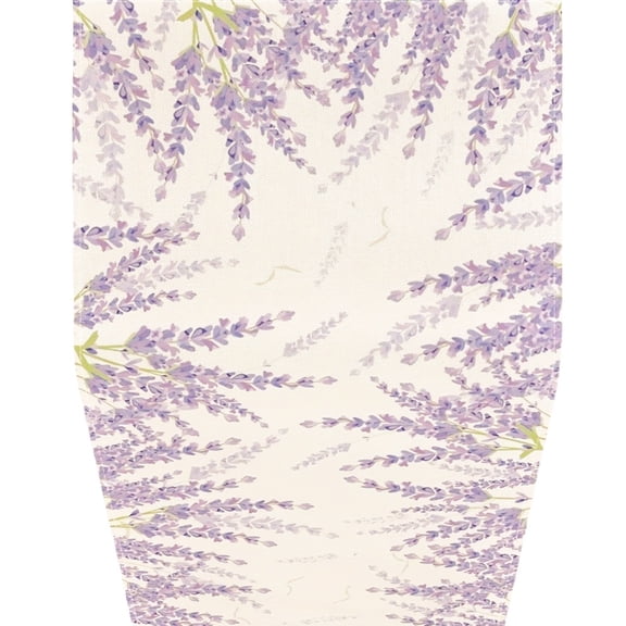 Lavender Table Runner Spring Seasonal Tablecloth Anniversary Holiday Kitchen Dining Table Decoration for Indoor Home
