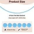 thumbnail image 3 of Uxcell 6.56ft x 1.18 inch Felt Ball Garland, Pom Pom Garland with 30 Balls Light Blue 6 Count, 3 of 6