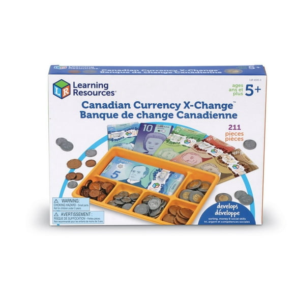 Learning Resources Juego de actividades de moneda canadiense X-Change, Dinero de Juguete, A partir de 5 años Ressources d'apprentissage Monnaie canadienne