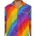 thumbnail image 7 of Stylore Funky Hawaiian Shirt for Men Short Sleeve Summer Rainbow Original 2XL, 7 of 7