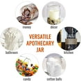 thumbnail image 4 of Mabis Decorative Storage Apothecary Clear Glass Jar For Kitchen, Bathroom Or Laundry Organization With Metal Lid, 4.1 X 3.9 X 7 Inches, 4 of 6
