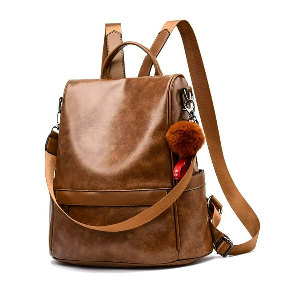 Mochila antirrobo Cheruty de piel sintética casual de moda 1-1 Tan M