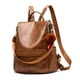 thumbnail image 1 of Mochila antirrobo Cheruty de piel sintética casual de moda 1-1 Tan M, 1 of 5