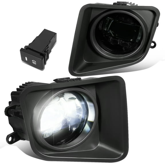 DNA Motoring FL-ZTL-363-SM For 2014-2021 Toyota Tundra Pair of LED Projector Fog Lights Smoked Lens