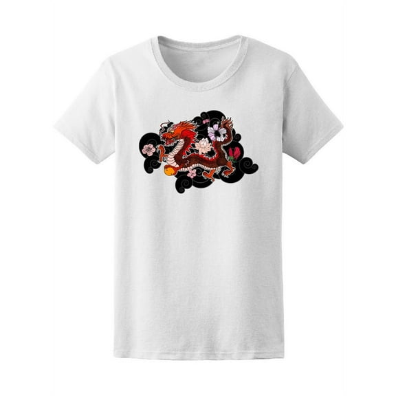 Colorful Chinese Dragon T-Shirt Women -Image by Shutterstock, Female XX-Large