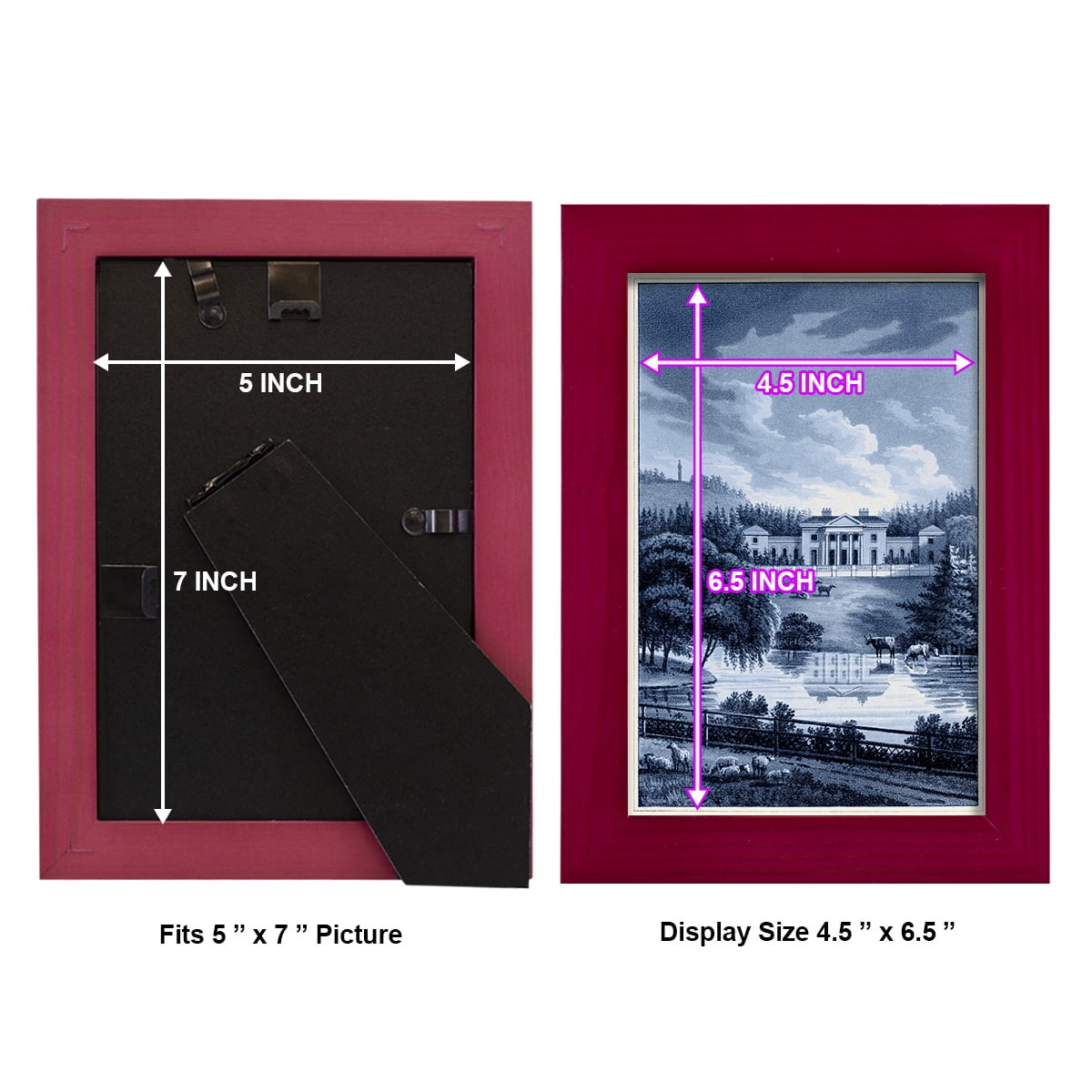 Estate View I -Framed Print w/glass-Cherry Red