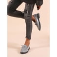 thumbnail image 4 of Women‘s Gray Butterfly Knot Slip-on Loafers Breathable Flat Shoes, 4 of 7