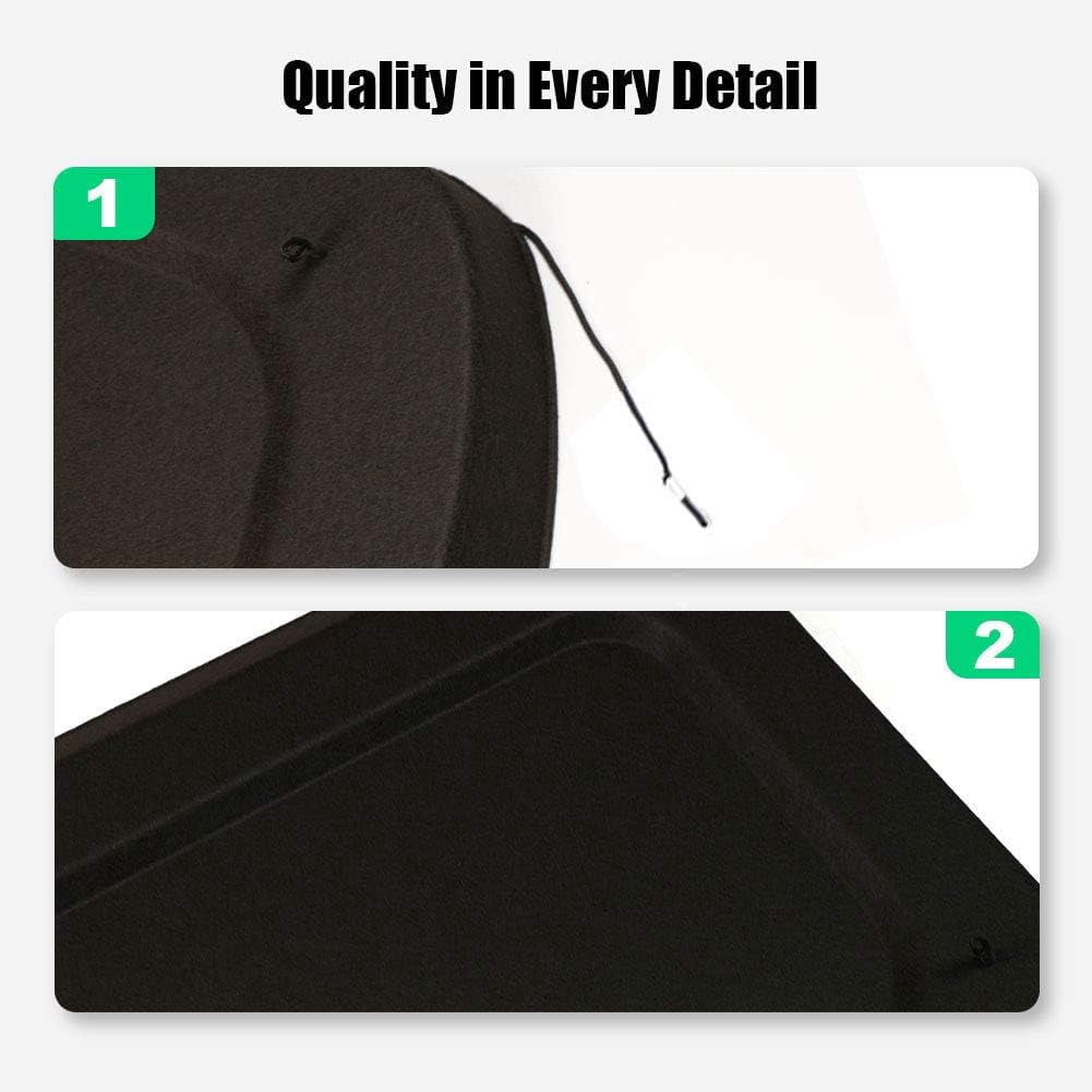 Fit 2009-2017 Volkswagen Tiguan Non-retractable Cargo Cover for 2009 2010 2011 2012 2013 2014 2015 2016 2017 Tiguan SUV Rear Trunk Luggage Privacy Shade Accessory, Black