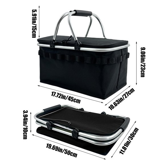 Specollect 2Pcs Multifunctional Folding Soft Cooler Bag, Collapsible Cooler Insulated Leak Proof, Large Lunch Box for Men Women, Soft-Sided Cooler for Picnic, Grocery, Beach, Camping,Travel, Outdoor