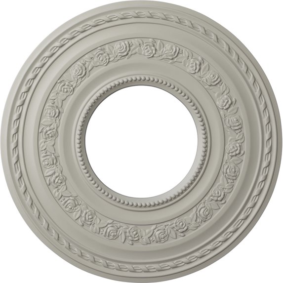 29 3/8"OD x 11 5/8"ID x 1 1/8"P Anthony Ceiling Medallion (Fits Canopies up to 11 5/8"), Hand-Painted Pot of Cream