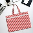 thumbnail image 6 of Cauagu Red And White Stripes Pattern Canvas Tote File Bag, Zipper Tote Bag Business Briefcase Document Bag with Handle A4 File Organizer Laptop Bag for Travel and Work, 6 of 8