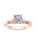 thumbnail image 1 of 1.15 Carat Excellent Asscher Cut Real Diamond Latest Design Solitaire Engagement Ring for Ladies Solid 14K Rose Gold Size 7.5, 1 of 8