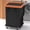 Black, variant on Laundry Hamper 3 Section with Lid,230L Rolling Dirty Clothes Hamper Grey | Laundry Basket with Wheels,Laundry Organizer Storage Cart with Sturdy Metal Frame and Wooden Handle for Laundry Room, Hotel