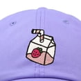 thumbnail image 2 of Dalix Strawberry Milk Embroidered Womens Cotton Dad Hat Baseball Cap in Lavender, 2 of 5