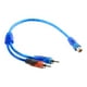 thumbnail image 3 of Cable de audio RCA Cable de audio y vídeo de 30 cm para sistema de audio Altavoz Amplificador 1 hembra por 2 machos, 3 of 9
