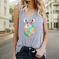 thumbnail image 2 of Pompotops Femmes Pull Impression Sans Manches Gilet de Couleur Unie Tops, 2 of 4