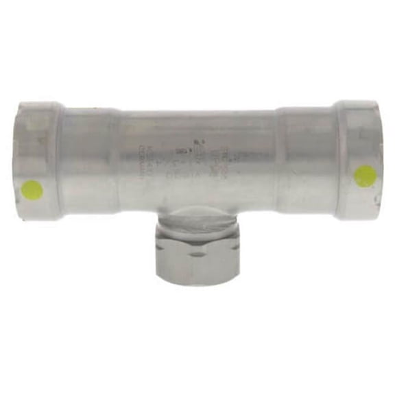 Viega QVG-25416 1 x 1 x 0.75 in. Steel Tee MegaPressG, Press x Press x FPT Fitting, Black